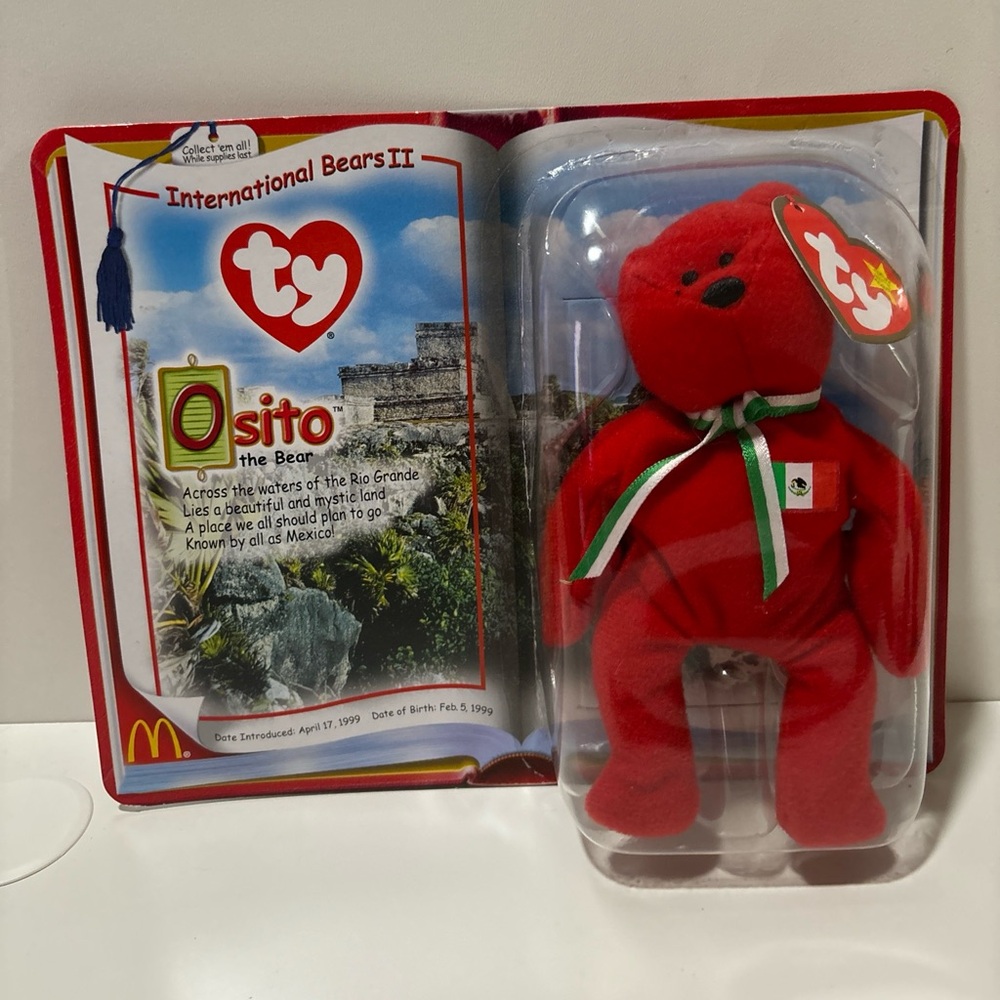 OSITO THE BEAR MCDONALDS “TY” INTERNATIONAL 1999 MEXICO MCDONALDS  *GREAT PRICE!